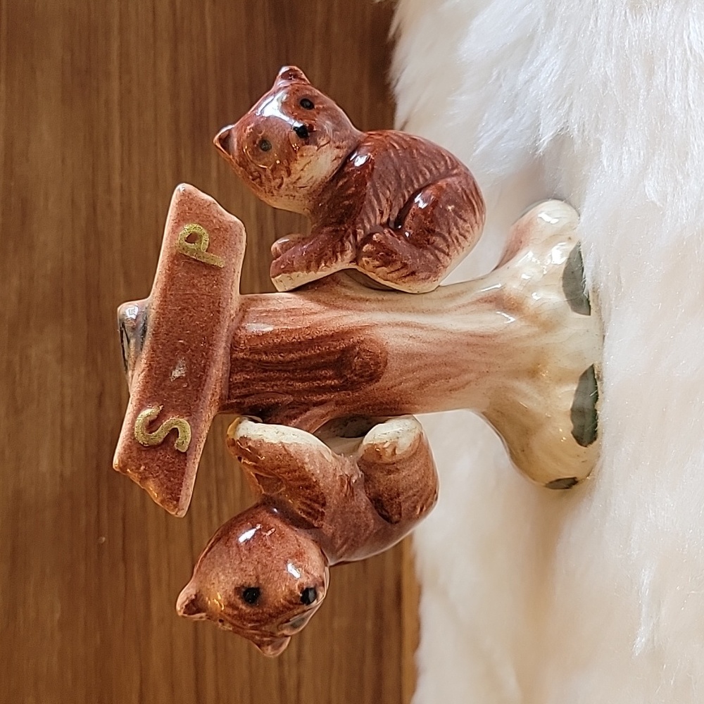 Vintage souvenir bear cubs salt and pepper shakers